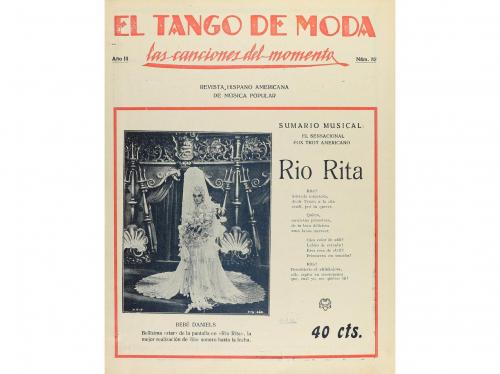 1929. PROGRAMA DE MANO. RIO RITA. Programa de mano plegado e