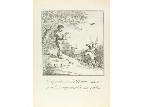 1810 ca. LIBRO. (LITERATURA-FÁBULAS). FABLES D&#39;ÉSOPE. REPRÉS