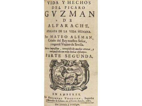 1681. LIBRO. (LITERATURA). ALEMAN, MATEO:. VIDA Y HECHOS DEL