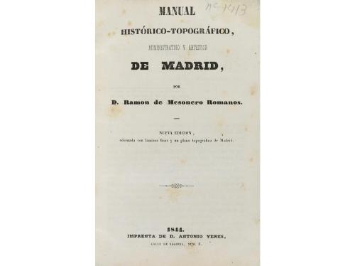 1844. LIBRO. (LOCAL-MADRID). MESONERO ROMANOS, RAMON DE:. MA