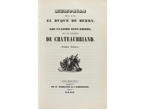 1845. LIBRO. (LITERATURA). CHATEAUBRIAND:. MEMORIAS DE S. A.