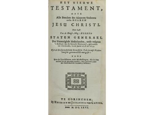 1671. LIBRO. (HUMANIDADES). BIBLIA. Gorinchem: by Henrich et