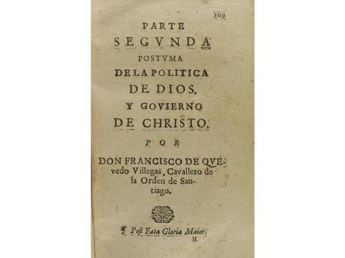 1662. LIBRO. (LITERATURA). QUEVEDO VILLEGAS, FRANCISCO DE:. 