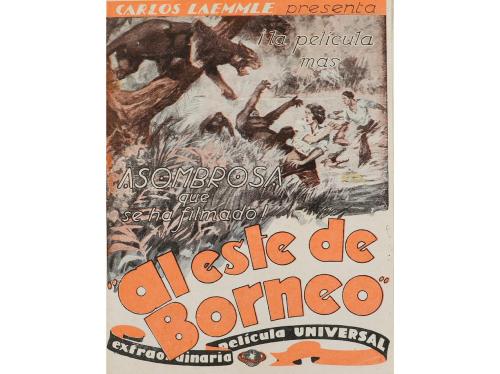 1931. PROGRAMA DE MANO. AL ESTE DE BORNEO. Díptico offset. P
