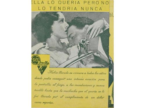 1933. PROGRAMA DE MANO. LA DAMA DE LA PRENSA. Díptico offset