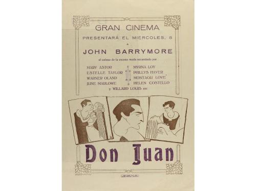 1926. PROGRAMA DE MANO. DON JUAN. Díptico offset. Pequeñas f