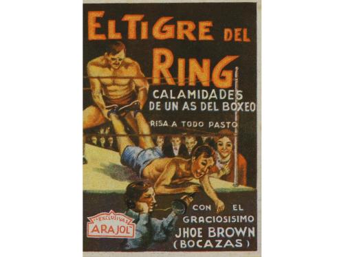 1931. PROGRAMA DE MANO. EL TIGRE DEL RING. Tipo tarjeta post