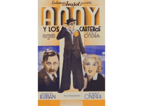 1931. PROGRAMA DE MANO. ANNY Y LOS CARTEROS. Díptico offset,