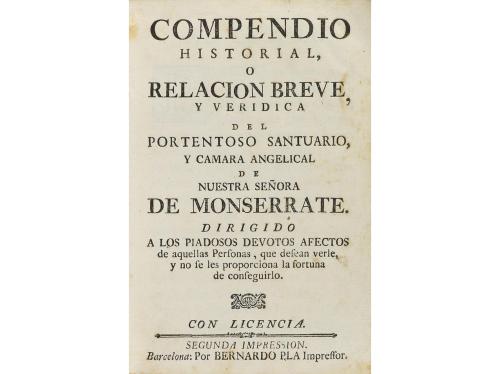 1790 ca. LIBRO. (MONTSERRAT). COMPENDIO HISTORIAL, O RELACIO