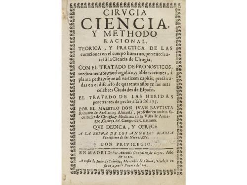 1680. LIBRO. (MEDICINA). RAMIREZ DE ARELLANO Y ALMANSA, IVAN