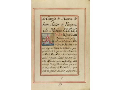 1787. MANUSCRITO. (EJECUTORIA- CARLOS III). PROVISIÓN Y CART