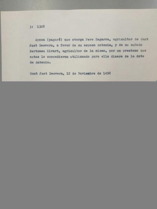 1498. MANUSCRITO. ÁPOCA SOBRE PERGAMINO DADO ANTE NOTARIO. M