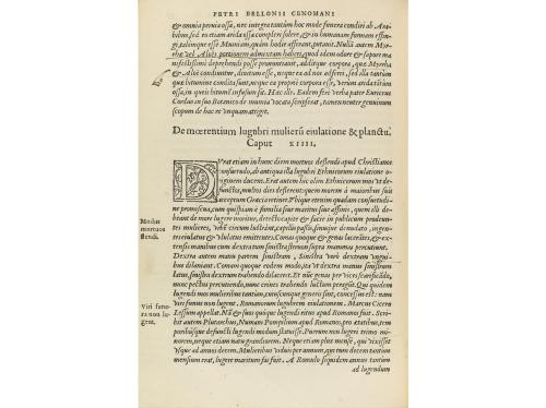 1553. LIBRO. (CIENCIA-ALQUIMIA). BELLONI CENOMANI, PETRI:. D