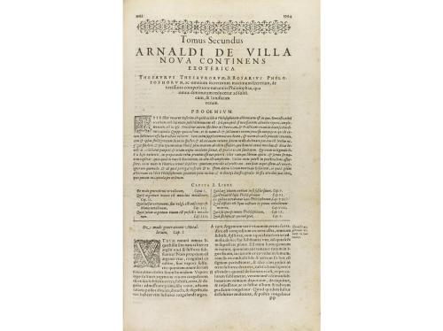 1585. LIBRO. (MEDICINA-CIENCIAS). VILLANOVANI, ARNALDI:. OPE