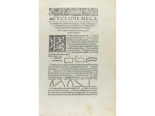 1546. LIBRO. (CIENCIAS). EUCLIDIS MEGARENSIS:. ELEMENTORUM G