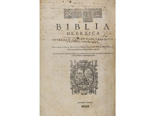 1609. LIBRO. (BIBLIA POLÍGLOTA). ARIAE MONTANO, BENEDICTI:. 