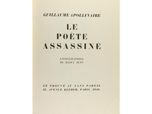 1929. LIBRO. (BIBLIOFILIA-VANGUARDIAS). APOLLINAIRE, GUILLAU