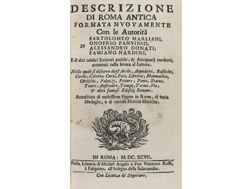 1697. LIBRO. (HISTORIA ROMA- ENCUADERNACIÓN). DESCRIZIONE DI