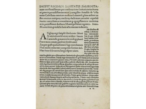 1500 ca. LIBRO. (INCUNABLE-MEDICINA). VILLA NOVA, ARNALDI:. 