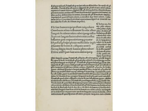 1500 ca. LIBRO. (INCUNABLE-MEDICINA). VILLA NOVA, ARNALDI:. 