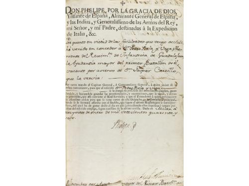 1739 a 1793. MANUSCRITO. (VARIAS FIRMAS REALES CASA BORBÓN).