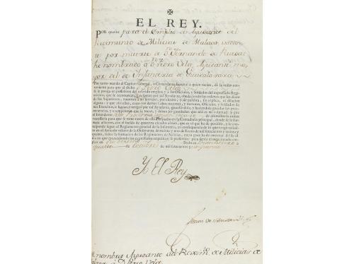 1739 a 1793. MANUSCRITO. (VARIAS FIRMAS REALES CASA BORBÓN).