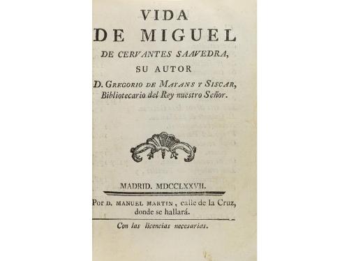 1782. LIBRO. (CERVANTINA). CERVANTES SAAVEDRA, MIGUEL DE:. V