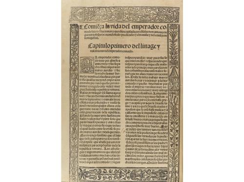 1539. LIBRO. (GÓTICO-HISTORIA). [GUEVARA, ANTONIO DE]:. DECA