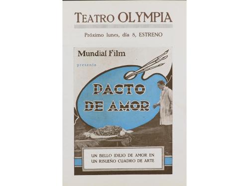 1925 ca. PROGRAMA DE MANO. PACTO DE AMOR. Díptico offset. 