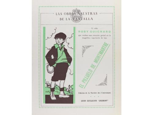 1928 ca. PROGRAMA DE MANO. EL PILLUELO DE MONTMARTRE. Cuader