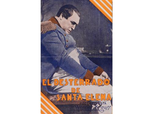 1929. PROGRAMA DE MANO. EL DESTERRADO DE SANTA ELENA. Dítpti