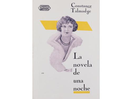 1924. PROGRAMA DE MANO. LA NOVELA DE UNA NOCHE. Cuadernillo 