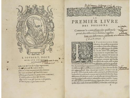 1558. LIBRO. (CIENCIAS). RONDELET, GUILAUME:. LA PREMIERE PA