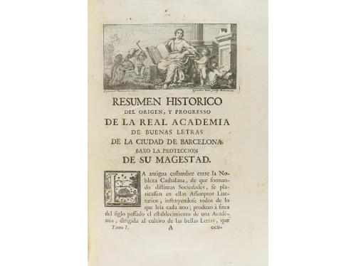 1756 ca. LIBRO. (HISTORIA). REAL ACADEMIA DE BUENAS LETRAS D