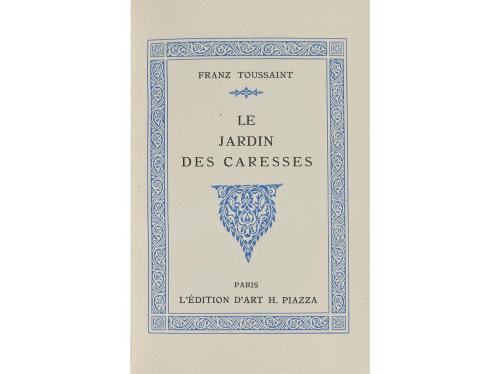 1946. LIBRO. (BIBLIOFILIA). TOUSSAINT, FRANZ:. LE JARDIN DES