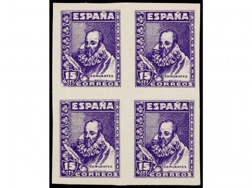 (*) ESPAÑA. 1938. ENSAYOS DE COLOR. 15 cts. en rojo y violet