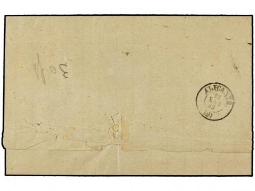 ✉ 1865 (Jan 21st). Cover from Remscheid to Alicante, SPAIN