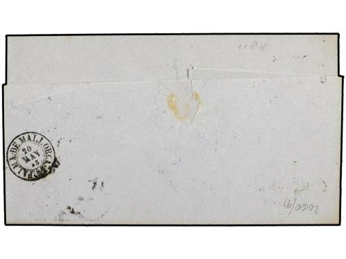 ✉ PUERTO RICO. Ant. 7. 1858. S. JUAN a PALMA DE MALLORCA. 1/