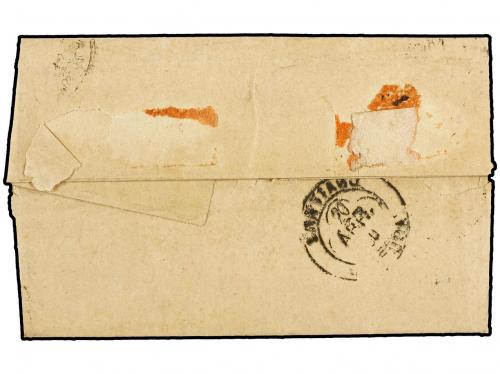 ✉ ESPAÑA. Ed. 204. 1880. 25 cts. gris en carta a SANTIAGO ma