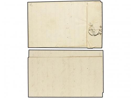 ✉ ESPAÑA. Ed. 52, 58. 1861-62. 2 cartas con sello de 4 cuart