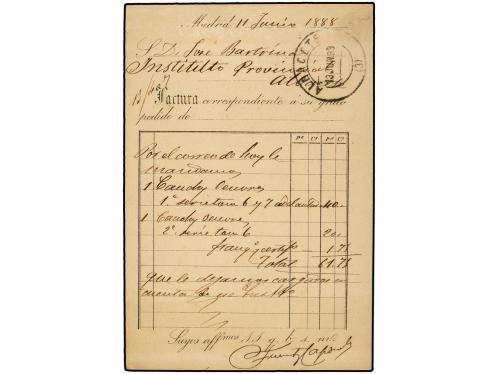 ✉ ESPAÑA. Ed. 202. 1888. Tarjeta Postal de FUENTES Y CAPDEVI