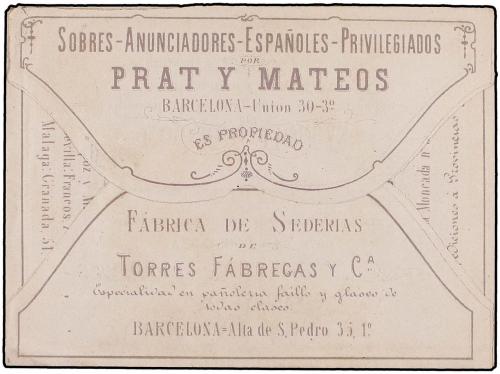 ✉ ESPAÑA. Ed. 210. 1883 (Marzo). SOBRE ANUNCIADOR vendido po