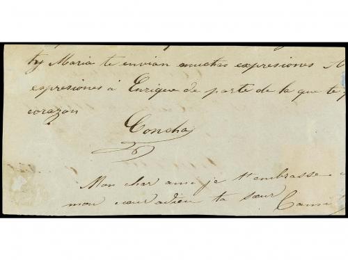 ✉ ESPAÑA. Ed. 1A. 1850. FRONTAL. BARCELONA a SEGOVIA. 6 cuar
