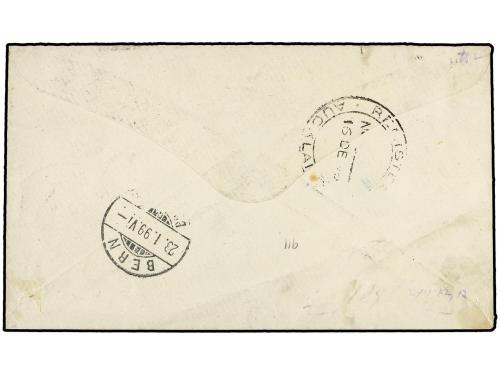 ✉ COOK. 1898. Registered cover to SWITZERLAND with 1898 2x 2