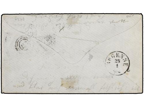 ✉ DINAMARCA. (1863 CA.). Cover to BOGENSE franked by roulett