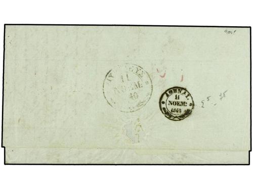 ✉ GRECIA. 1840 (Nov 11). Entire letter from MARSEILLE to ATH