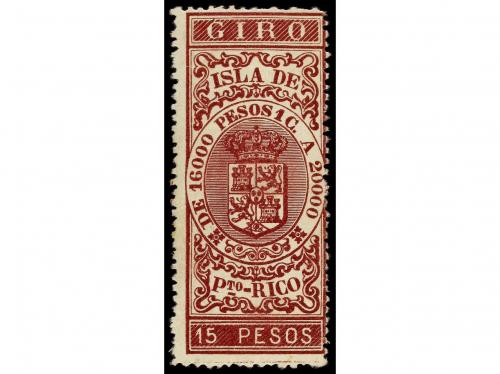 */° PUERTO RICO. GIROS 1895. 20 sellos, alguno defectos. 