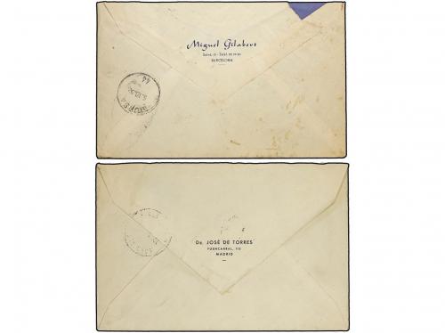 ✉ ESPAÑA. 1952. Dos cartas circuladas a BURSA (Turquía), des