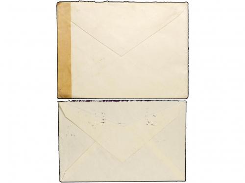 ✉ ESPAÑA. Ed. 685 (2), 688. 1937. Dos cartas circuladas a SU