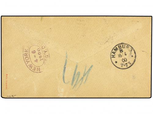 ✉ PANAMA. 1900 (March 27). Registered cover to Germany via